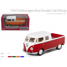 Модель автобус-пікап VOLKSWAGEN DOUBLE-CAB (1963) KT5387W метал.инерц.откр.дв.4цв.кор./96/