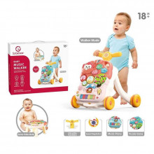Каталка YL 623 Штрих=50135 (12) пісні англійською, звуки, мелодії, піаніно, пальчикові ігри, сортер,