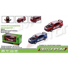 Машина мет. АВТОПРОМ арт. 68410 (48шт/2) 1:32 Mitsubishi Lancer Evolution,батар, світло,звук,відкр..