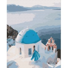 Картина за номерами На даху Греції 40/50 ( без коробки)