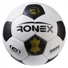 Мяч футбольний -310 Ronex(MK) шкіра/мікрофібра, чорно/білий.
