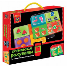 Гра розвиваюча Vladi Toys з пластиковими картками. Вчимося рахувати  VT1302-29 (укр)