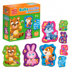 Гра розвиваюча Vladi Toys пазли картонні з грою. Хатні улюбленці. VT1722-25 (укр)
