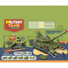 Танк-гараж HS 8010 A (18) звуки, підсвічування, розкладається, металопластикові міні-моделі, рухомі 