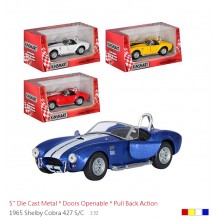 Модель легкова SHELBY COBRA 427 S/C 5'' KT5322W метал.інерц.відкр.дв.4кол.кор.15,9*8*7,6 /96/