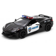 Модель легкова CORVETTE (2021)  5'' KT5432WP Police метал.інерц.відкр.дв.кор./96/