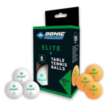 Кульки для настільного тенісу Donic Elite * ball 40+,(608511) 6 шт., білий +оранж
