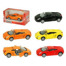 Модель легкова LAMBORGHINI GALLARDO 5'' KT5098W метал.інерц.відкр.дв.4кол. кор./96/