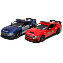 Модель легкова FORD MUSTANG DARK-HORSE 5'' KT5455WPR Police/Firefighter метал.інерц.відкр.дв.2в.кор.